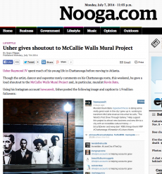 Usher Mentions McCallie Walls - Nooga.com Article