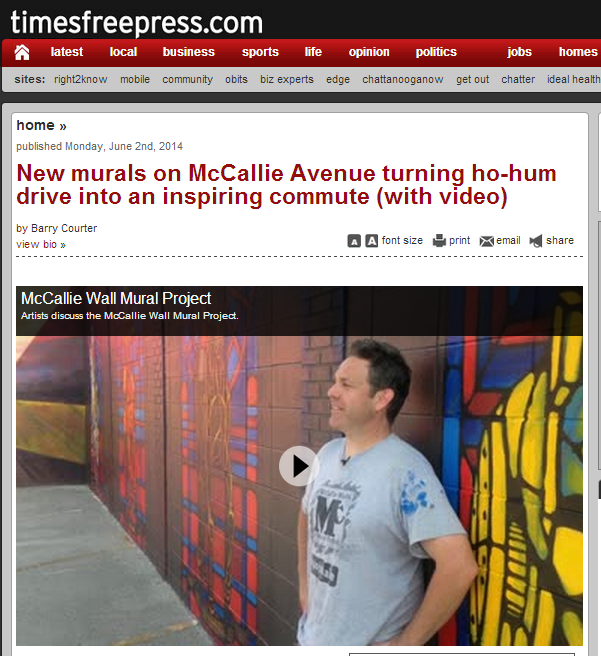 Kevin Bate In Front of McCallie Walls Mural Project